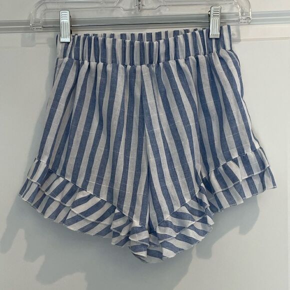 EUC Nautical Set Top and Shorts Sz. XS Blue and White Stripes - Picture 5 of 6